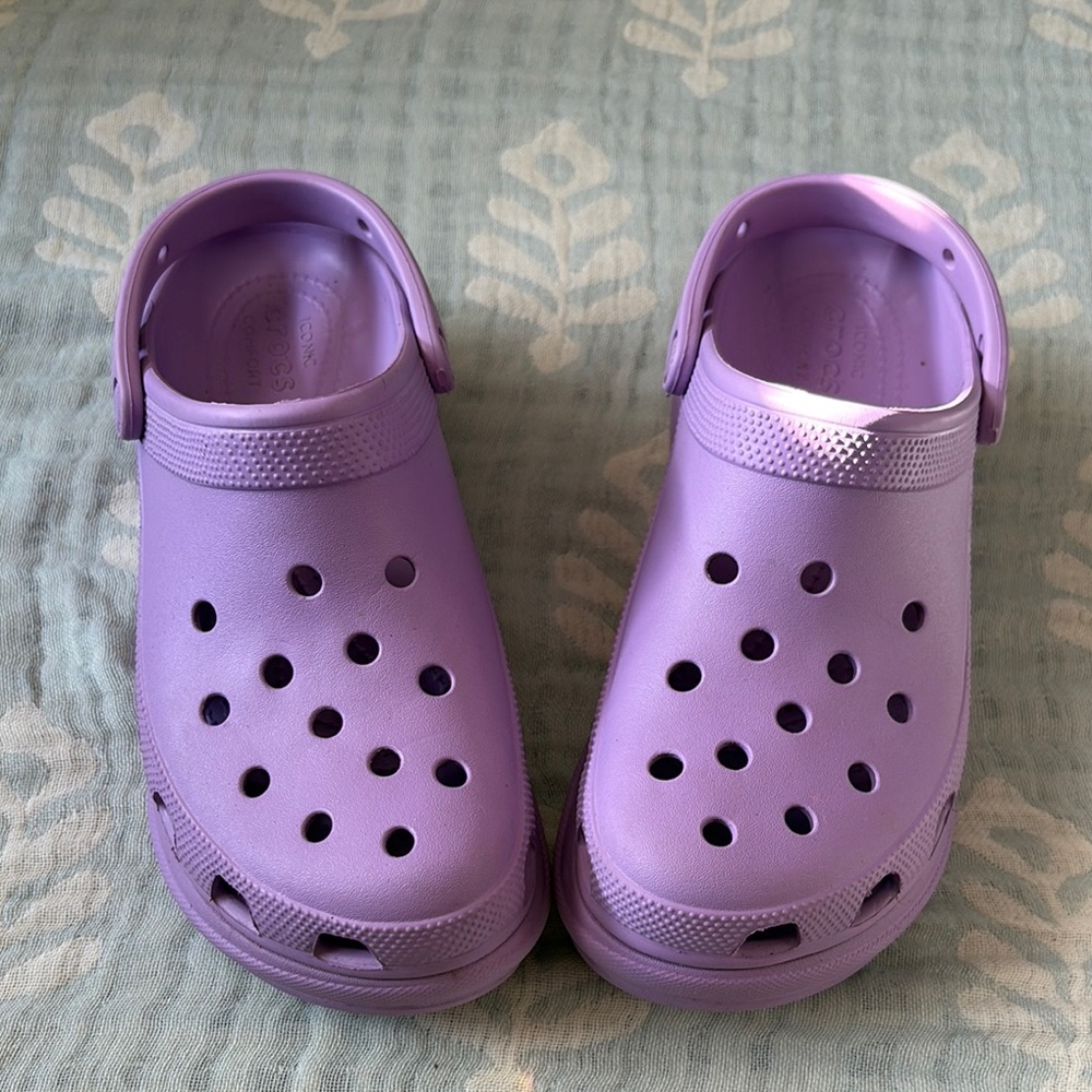 Crocs Bae Purple Platform Clogs
